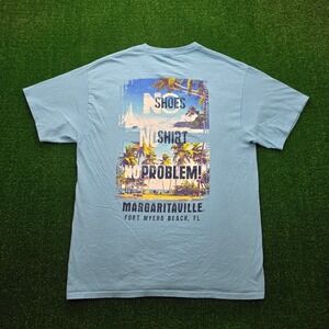 Margaritaville Fort Myers Beach Tshirt Mens Large No Shoes No Shirt No Problem